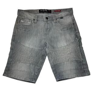 Ecko Unltd Jean Shorts Men's Sz 30 Relaxed Fit Gray Y2K Hip Hop Denim
